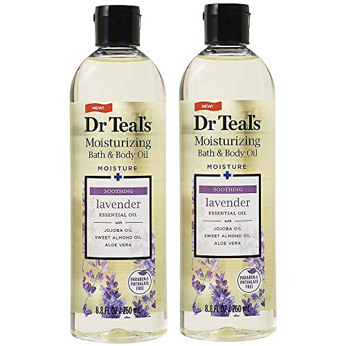 2 Pack of Dr. Teal's Soothe & Sleep with Lavender Body and Bath Oil, 8.8 fl oz each (Packaging may vary)