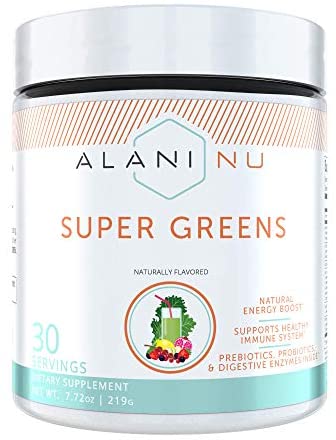 Alani Nu Super Greens Powder, Premium Superfood and Organic Veggie Whole Foods Supplement, 30 Servings