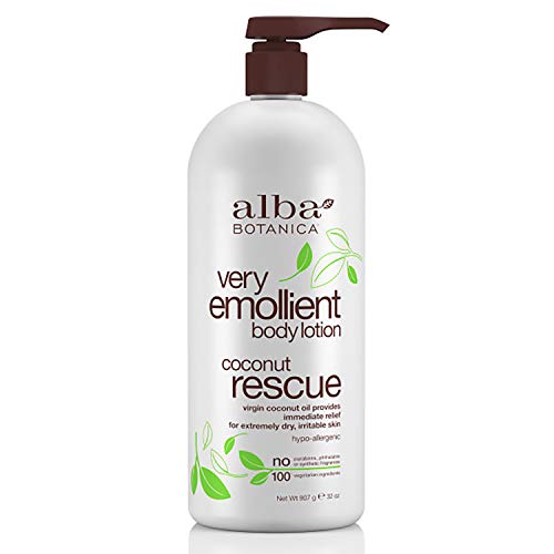 Alba Botanica Very Emollient Coconut Rescue Body Lotion, 32 oz