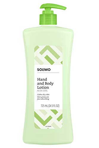 Amazon Brand - Solimo Aloe Cool Hand & Body Lotion, 24.5 fl oz