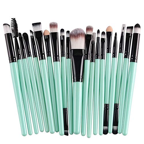 CINDIY 20 pcs Makeup Brush Set tools Make-up Toiletry Kit Wool Make Up Brush Set (Black )