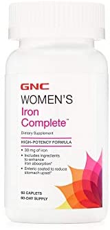 GNC Women's Iron Complete Multivitamin, 60 Caplets, Enhances Ability to Absorb Iron