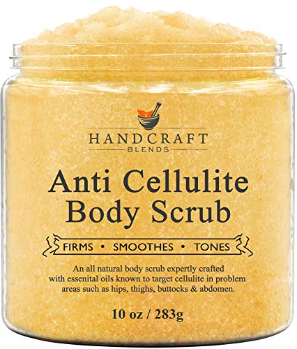 Handcraft Cellulite Treatment Body Scrub - 100% Natural - Powerful Anti Cellulite Treatment, Penetrates Skin, Targets Unwanted Fat and Improves Skin Firmness – 10 oz