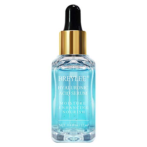 Hyaluronic Acid Serum, BREYLEE Moisturizing Face Serum Natural Facial Serum for Enhancing Nourishing Hydrating Face Skin Care (17ml, 0.6Fl Oz)