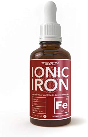 Ionic Liquid Iron Supplement (236 Servings) – Highest Absorption Rate Allows for Smaller Dose & Less Stomach Issues |Non-Flavored, Vegan, Ionically Charged, Earth-Sourced Minerals