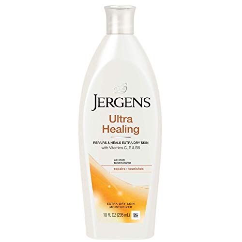 Jergens Ultra Healing Dry Skin Moisturizer, 10 Ounce Body Lotion, for Absorption into Extra Dry Skin, with HYDRALUCENCE blend, Vitamins C, E, and B5