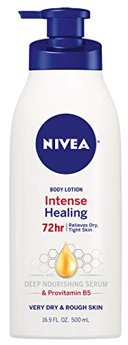 NIVEA Intense Healing Body Lotion - 72 Hour Moisture For Dry to Very Dry Skin - 16.9 fl. oz. Pump Bottle