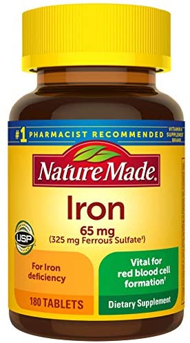 Nature Made Iron 65 mg Tabs, 180 ct (2612)