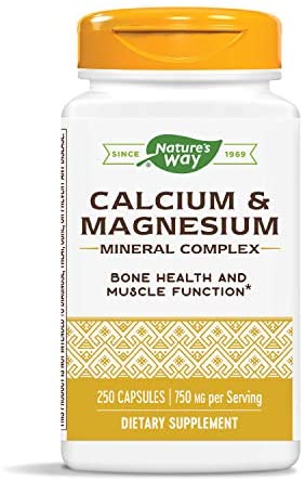 Nature's Way Calcium & Magnesium Mineral Complex, 750 mg per serving, 250 Capsules