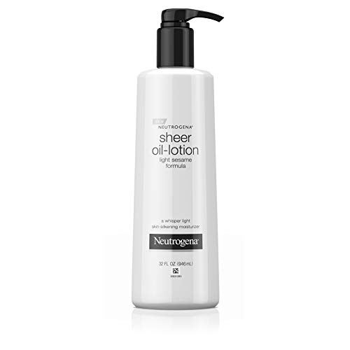 Neutrogena Moisturizing Sheer Body Oil-Lotion, Lightweight & Fast-Absorbing Sesame Oil Formula, 32 fl. oz