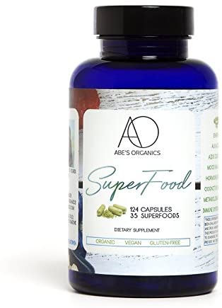 Organic Green Superfood Capsules | Promotes Energy, Focus, Alkalinity, Detox & Immune Strength | Greens Powder with Spirulina, Chlorella, Ashwaganda, Turmeric, Acai, Maca and more | 124 Vegan Capsules