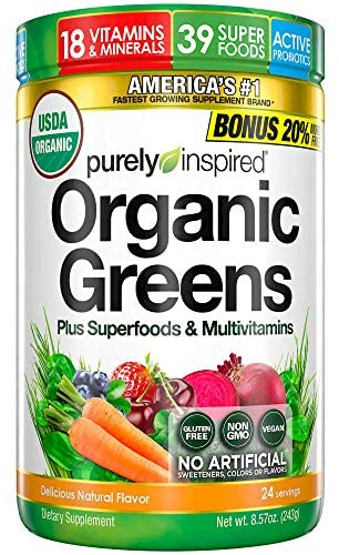 Purely Inspired Organic Super Greens Powder with Superfoods & Multivitamins