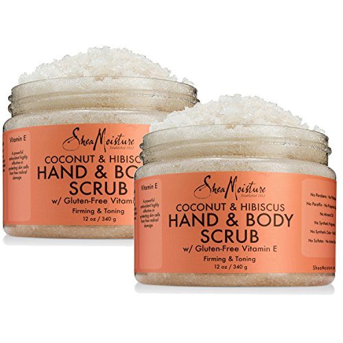 Shea Moisture Coconut & Hibiscus Hand & Body Scrub, 12 Oz, Pack of 2