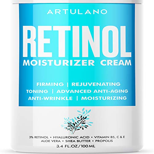 Anti-Aging Face Moisturizer for Women - Best Retinol Cream for Face with Hyaluronic Acid - Anti-Wrinkle & Moisturizing Effect for Day & Night Use, 3.4 oz.