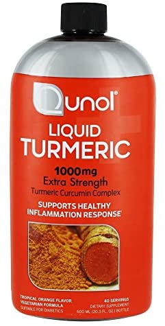 Qunol Liquid Turmeric Curcumin with Black Pepper 1000 Milligram, Anti-Inflammatory, Dietary Supplement, Extra Strength, 40 Day Supply, 40 Servings … (40 Day Supply)