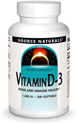 Source Naturals Vitamin D-3 1000 iu Supports Bone & Immune Health - 200 Softgels