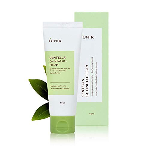 iUNIK Centella Calming Recovery Gel Hydrating Cream 2.02 Fl. Oz. – Anti-Aging, Reduce Wrinkle, Fine Lines Natural with Centella Asiatica & Tea tree extracts – Face Moisturizer for Sensitive & Dry skin