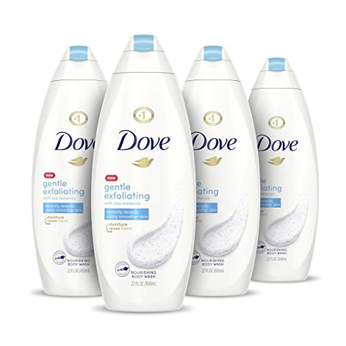 Dove Body Wash Instantly Reveals Visibly Smoother Skin Gentle Exfoliating Effectively Washes Away Bacteria While Nourishing Your Skin 22 oz, 4 Count