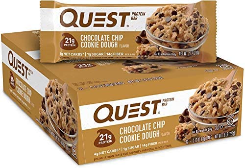 Quest Nutrition- High Protein, Low Carb, Gluten Free, Keto Friendly, 2.12 Ounce Bars, 12 Count