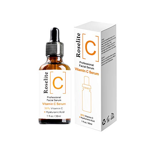 Vitamin C Serum for Face with Hyaluronic Acid + VE - Natural Organic Anti Wrinkles and Fine Lines Vitamin C Serum for All Skin - Anti Aging Facial Skin Serum 1 fl oz 30% Vitamin C